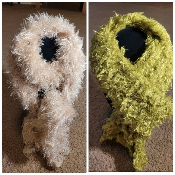 no brand Accessories - Two Fuzzy Fall Winter Scarves 5"×62"